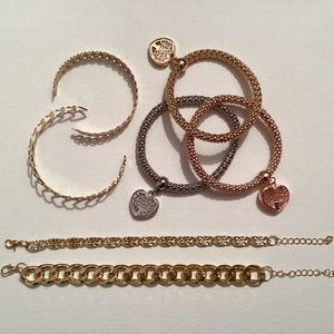 4/$15 💗 Jewelry Bundle of 7 Bracelets Gold & Rose Gold